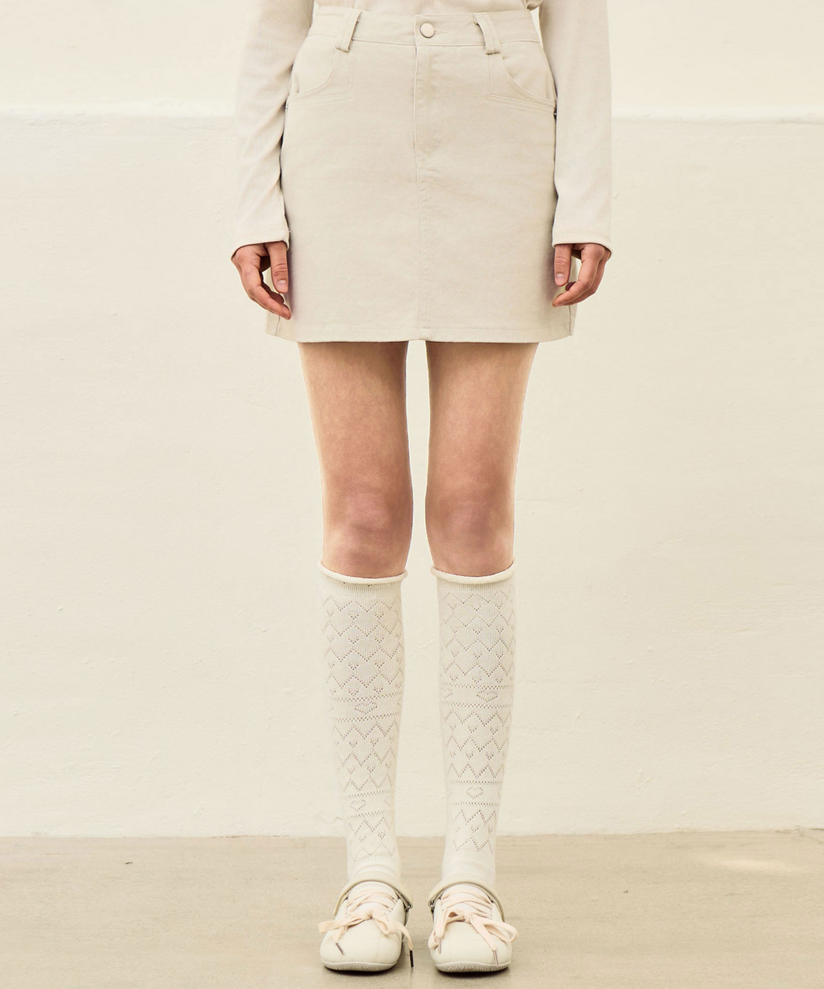 슬로우롤리(SLOWLOLLI) Daily short denim skirt_3 Colors