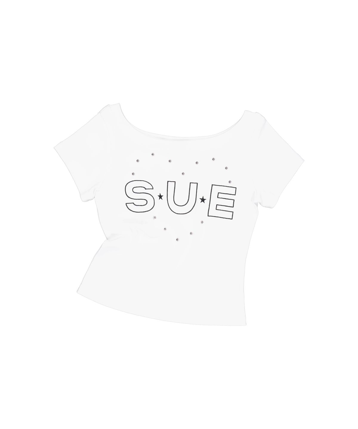 셋업이엑스이(SETUP-EXE) SUE WIDE NECK TOP / WHITE