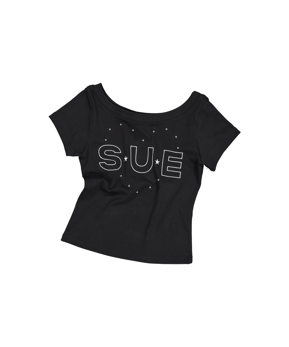 셋업이엑스이(SETUP-EXE) SUE WIDE NECK TOP / BLACK