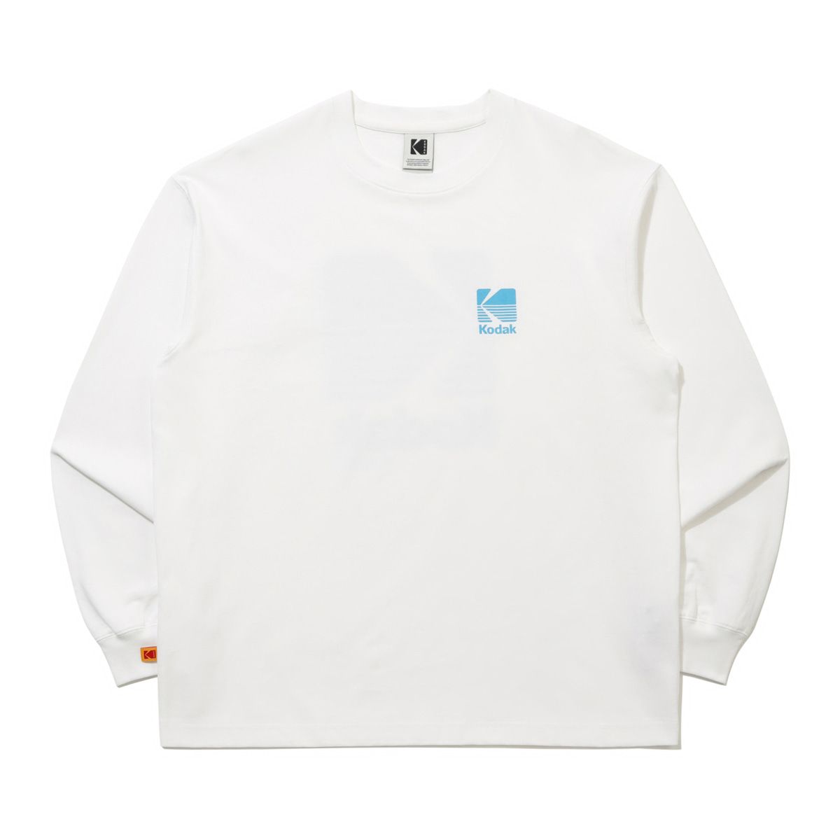 코닥(KODAK) 에센셜 빅로고 긴팔티셔츠 WHITE