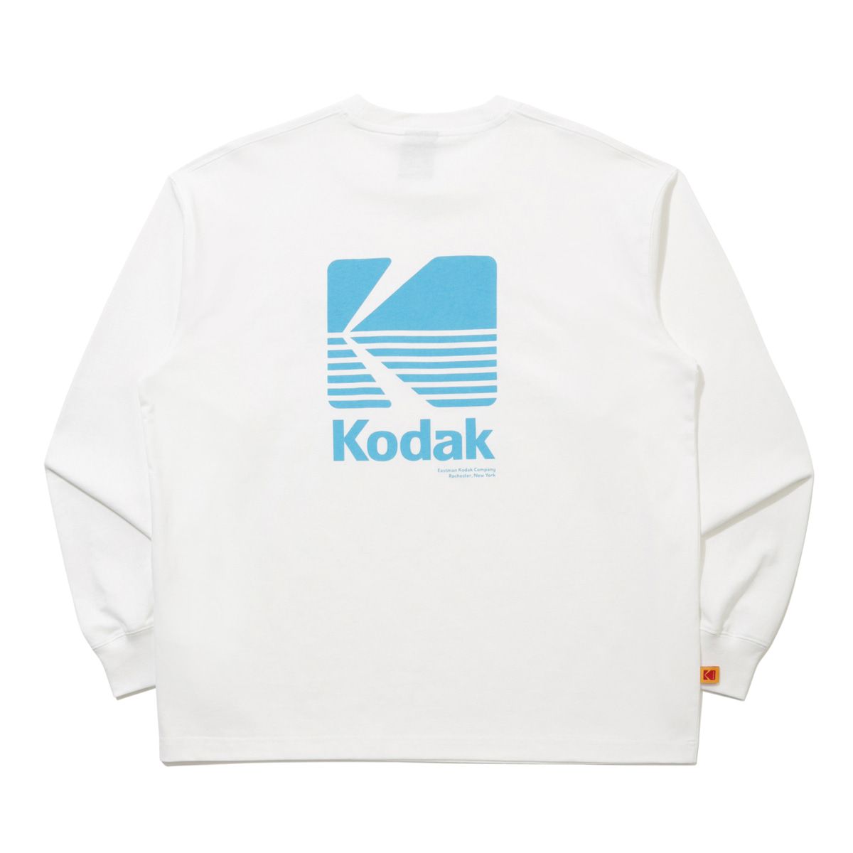 코닥(KODAK) 에센셜 빅로고 긴팔티셔츠 WHITE