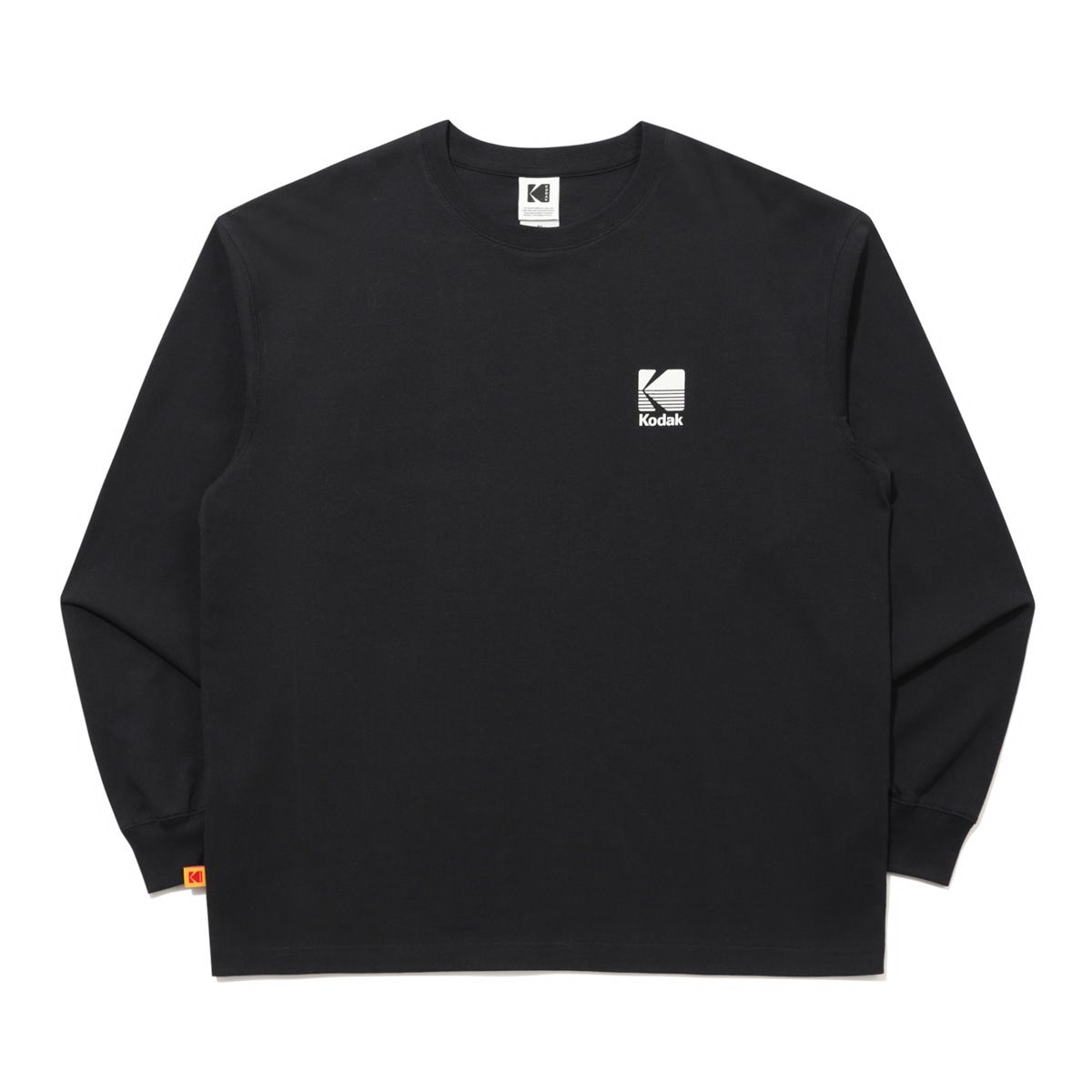 코닥(KODAK) 에센셜 빅로고 긴팔티셔츠 BLACK