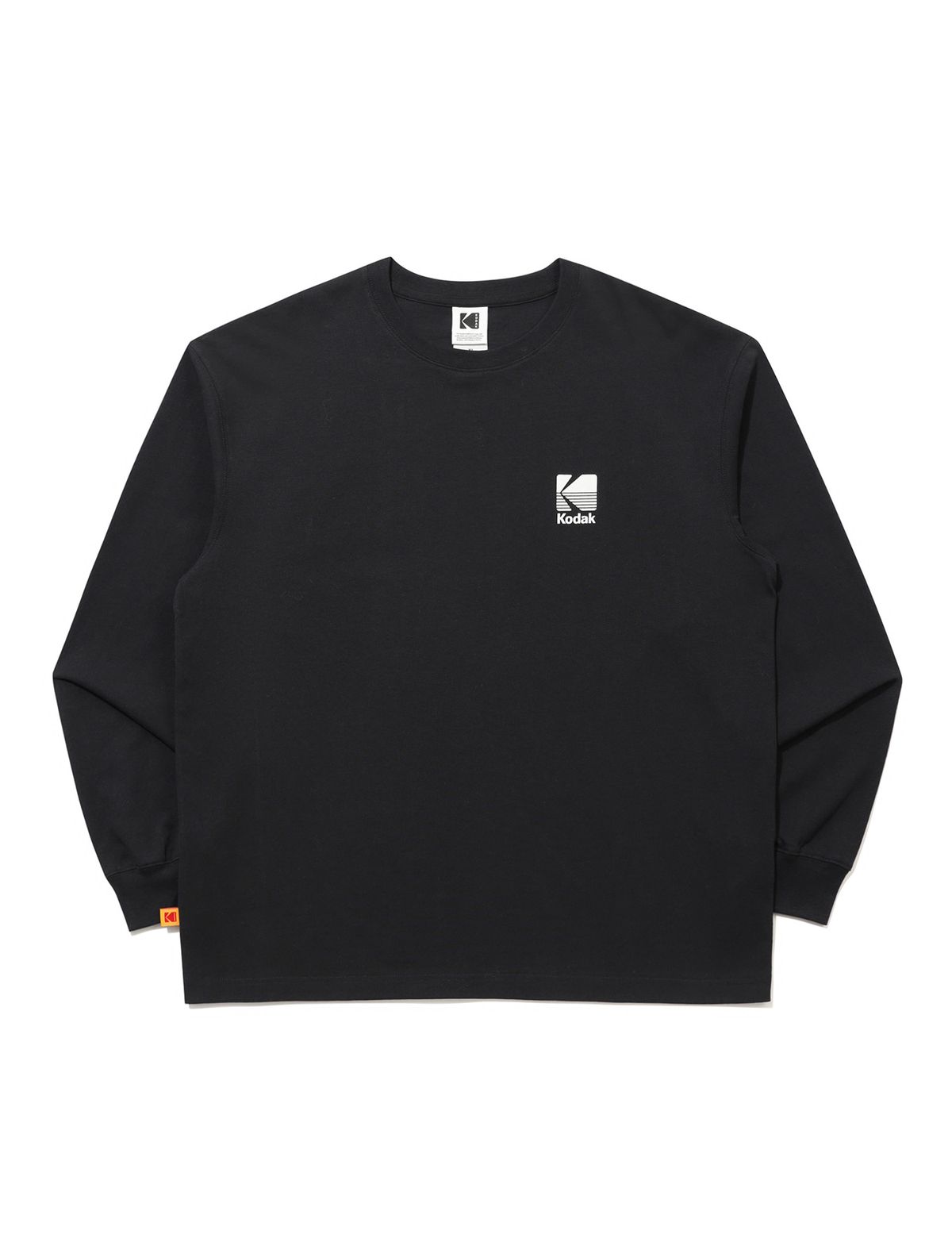 코닥(KODAK) 에센셜 빅로고 긴팔티셔츠 BLACK