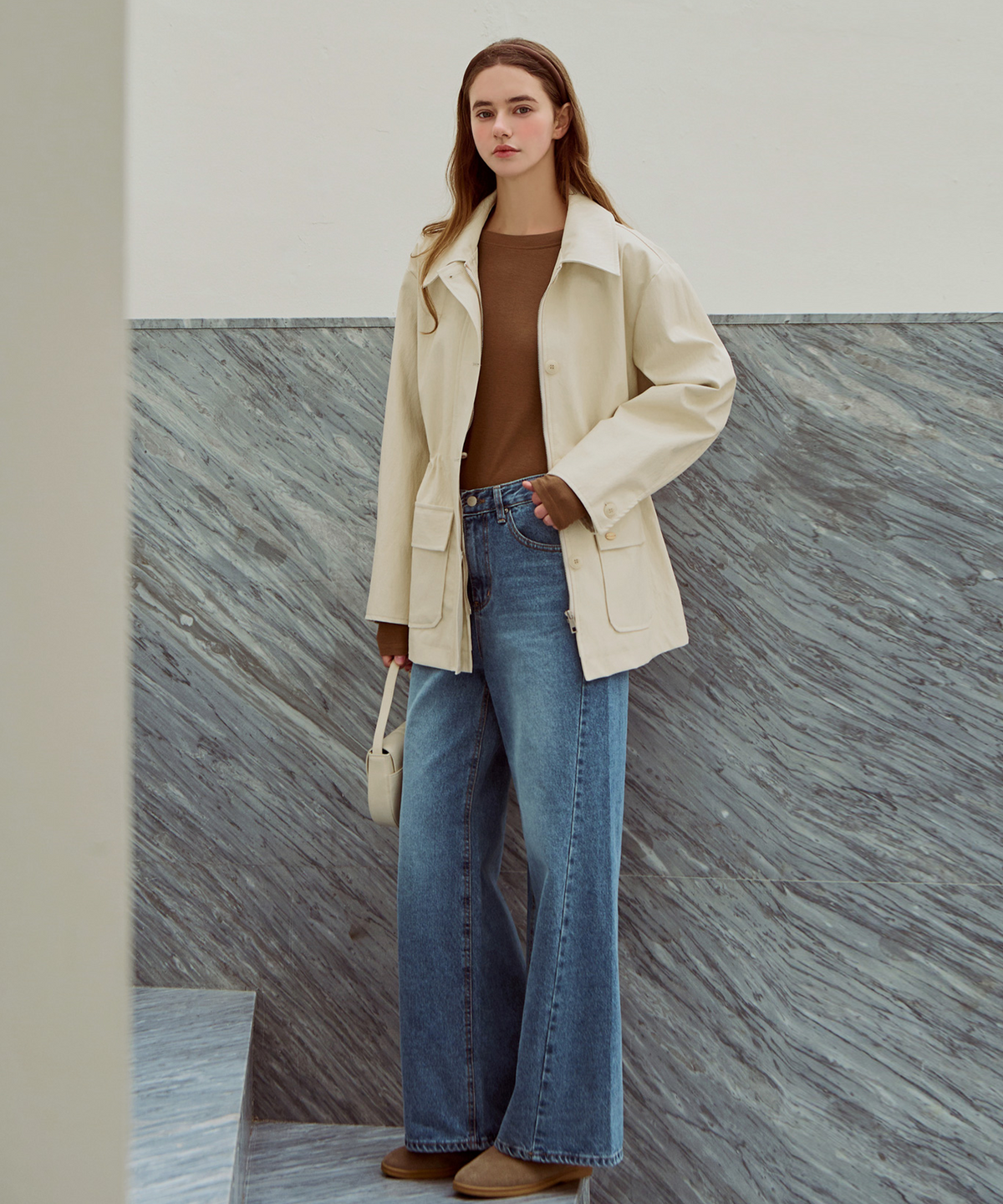 슬로우롤리(SLOWLOLLI) Bay leather jacket_2 Colors
