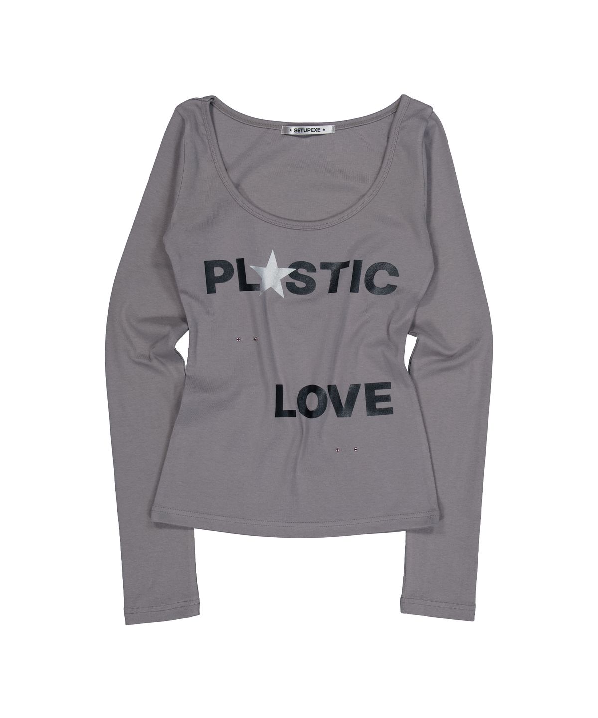 셋업이엑스이(SETUP-EXE) LOVE U-NECK TOP / MOCHA