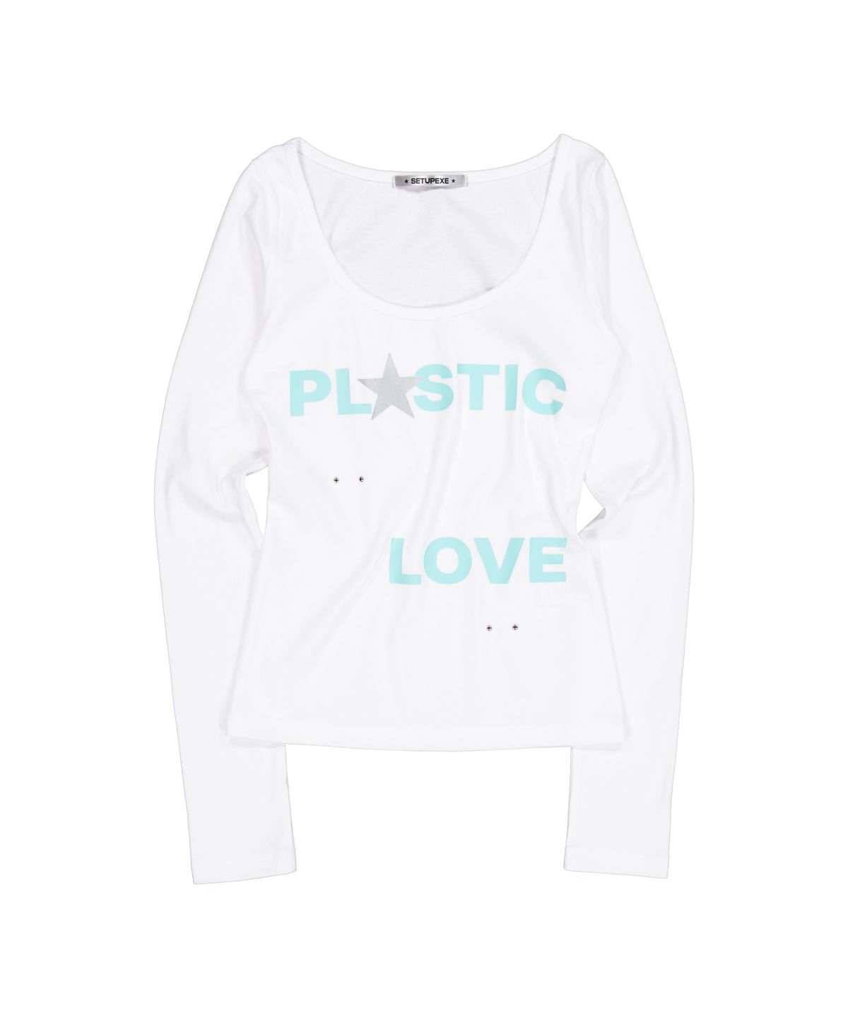 셋업이엑스이(SETUP-EXE) LOVE U-NECK TOP / WHITE