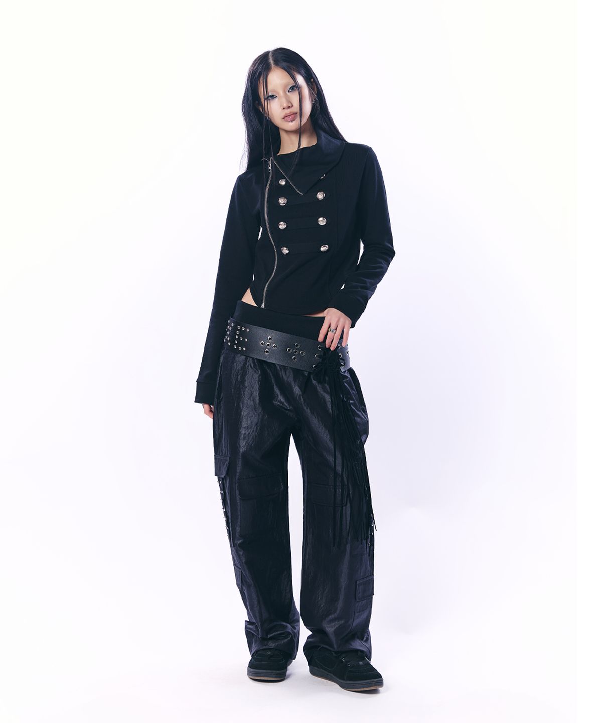 셋업이엑스이(SETUP-EXE) NAPOLEON HIGH-NECK JACKET / BLACK