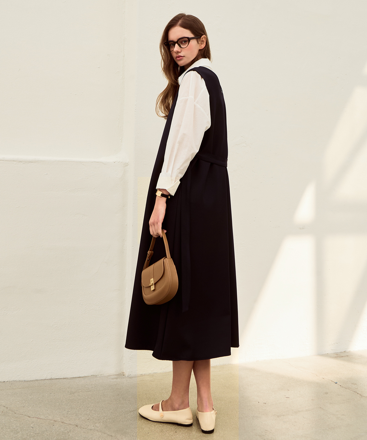 슬로우롤리(SLOWLOLLI) Pure line maxi dress_2 Colors