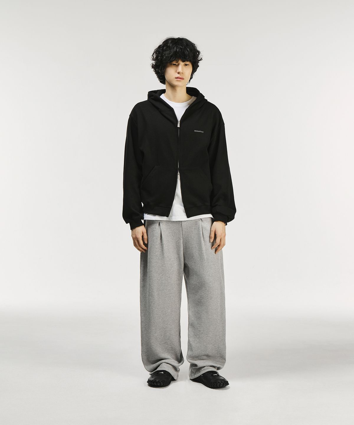 시그니처(SIGNATURE) 원턱 와플 트레이닝 팬츠[2COLORS]