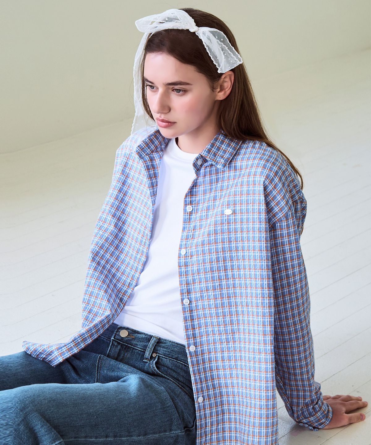 슬로우롤리(SLOWLOLLI) Maison check shirt_2 Colors