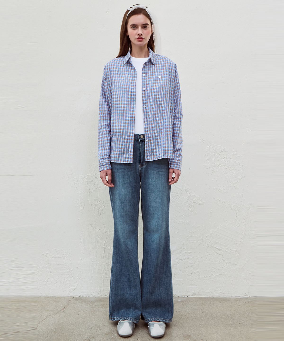 슬로우롤리(SLOWLOLLI) Maison check shirt_2 Colors