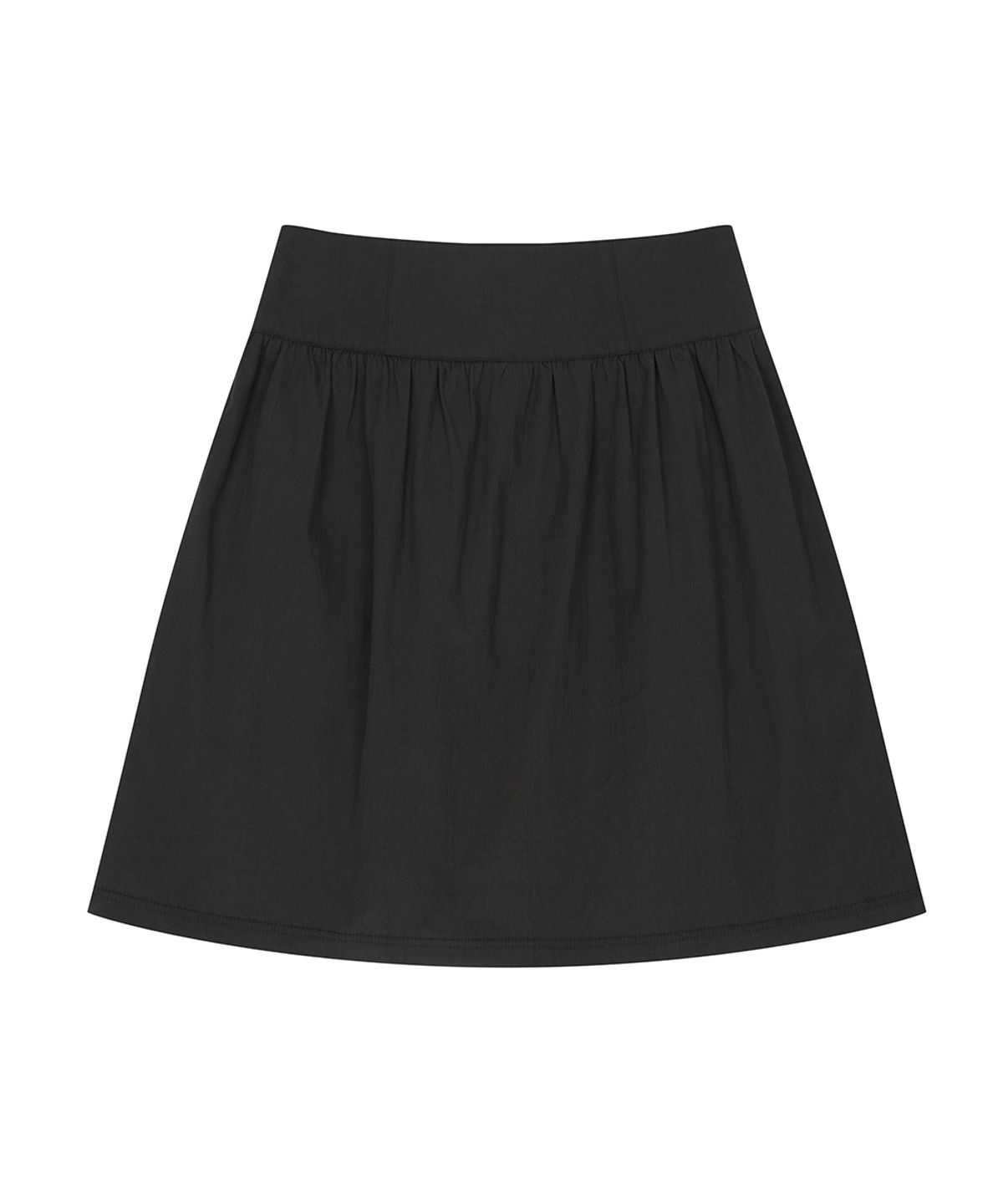 러브이즈트루(LUVISTRUE) EL POCKET SHIRRING MIDI SKIRT(BLACK)