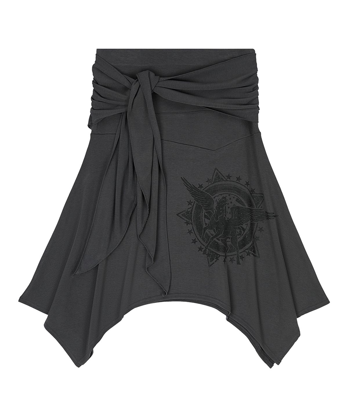 러브이즈트루(LUVISTRUE) EL HORSE WAISTBAND SKIRT(CHARCOAL)