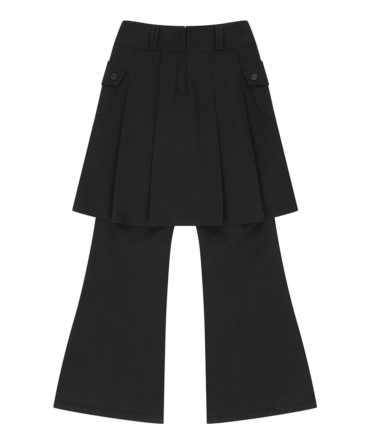 러브이즈트루(LUVISTRUE) EL PLEATED SHIRRING SKIRT PANTS(BLACK)