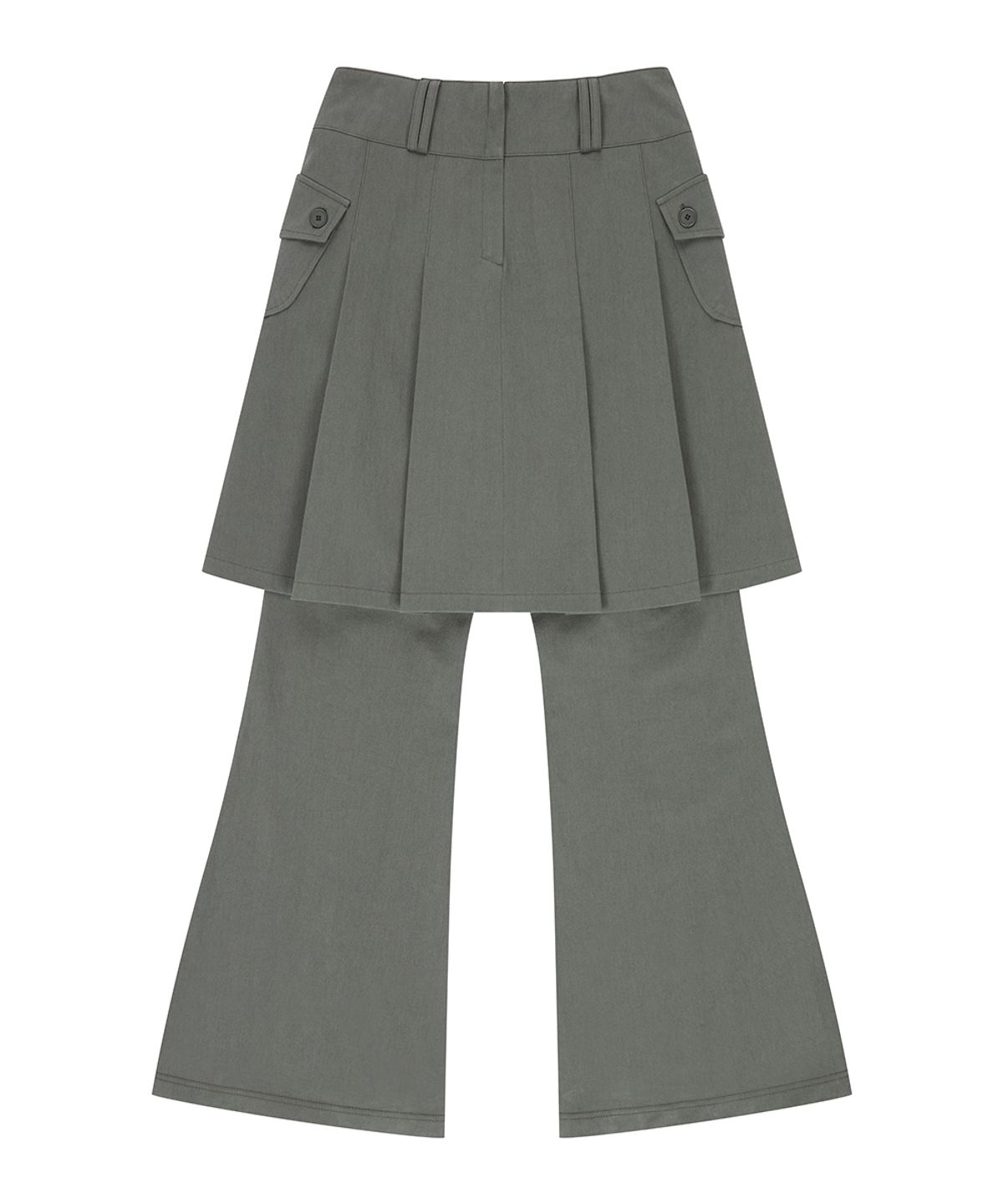 러브이즈트루(LUVISTRUE) EL PLEATED SHIRRING SKIRT PANTS(GRAY)