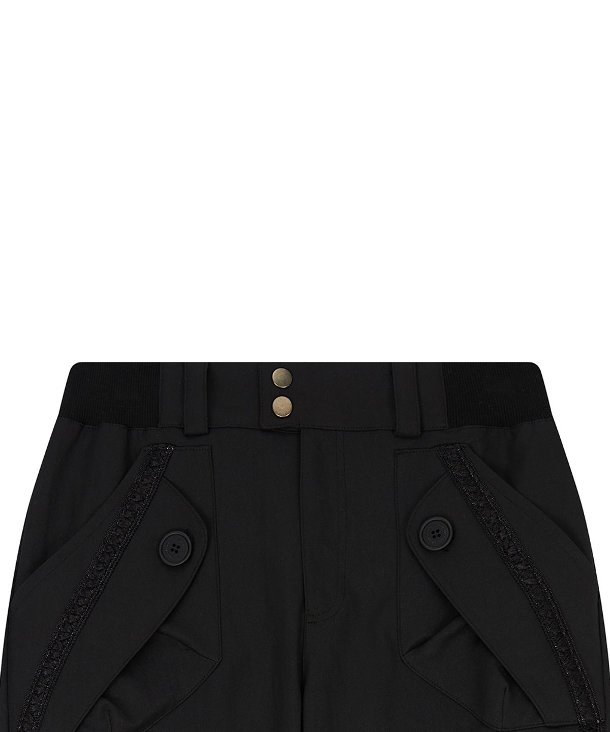 러브이즈트루(LUVISTRUE) EL RIBBON BOOTSCUT PANTS(BLACK)