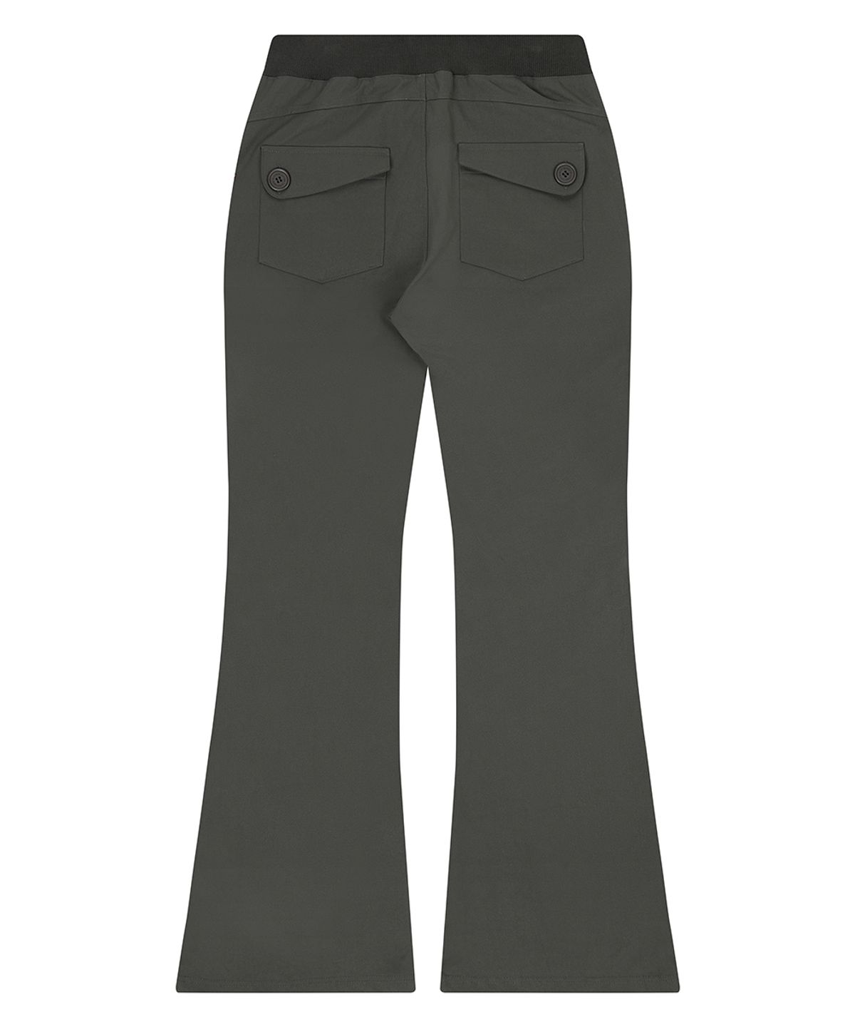 러브이즈트루(LUVISTRUE) EL RIBBON BOOTSCUT PANTS(CHARCOAL)