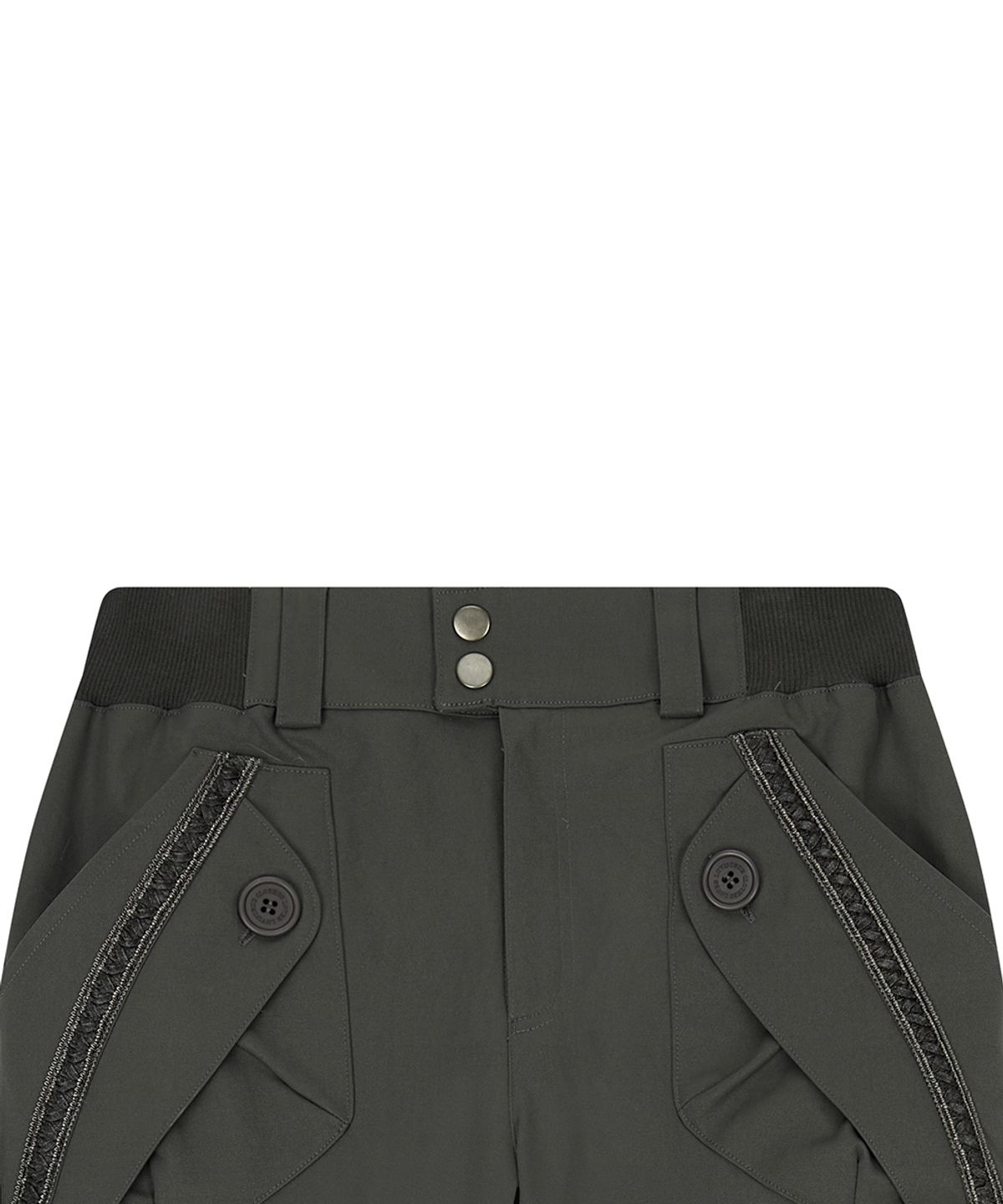 러브이즈트루(LUVISTRUE) EL RIBBON BOOTSCUT PANTS(CHARCOAL)