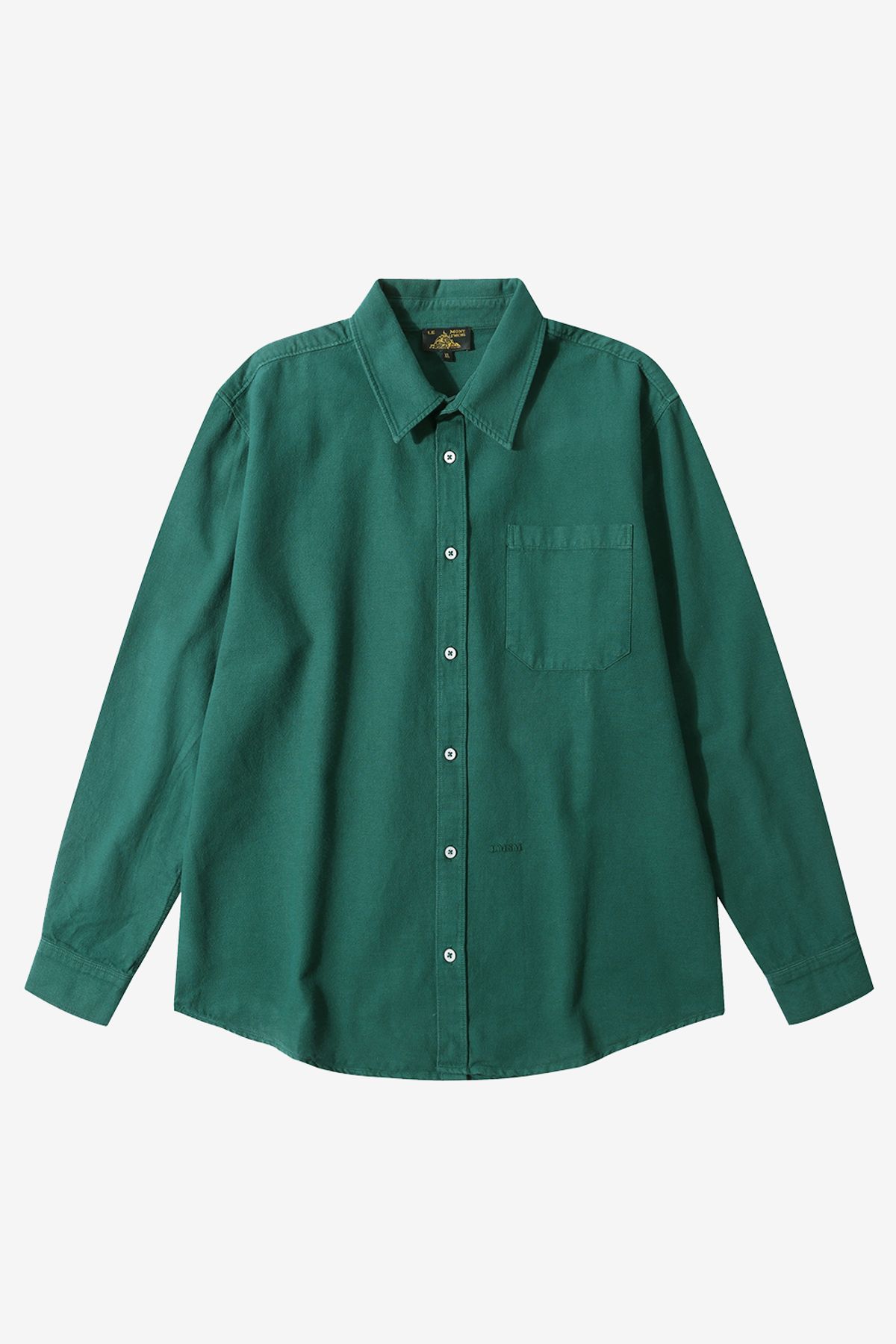 르몽생미셸(LE MONT ST MICHEL) COSMO - Logo embroidery basic shirts_Green