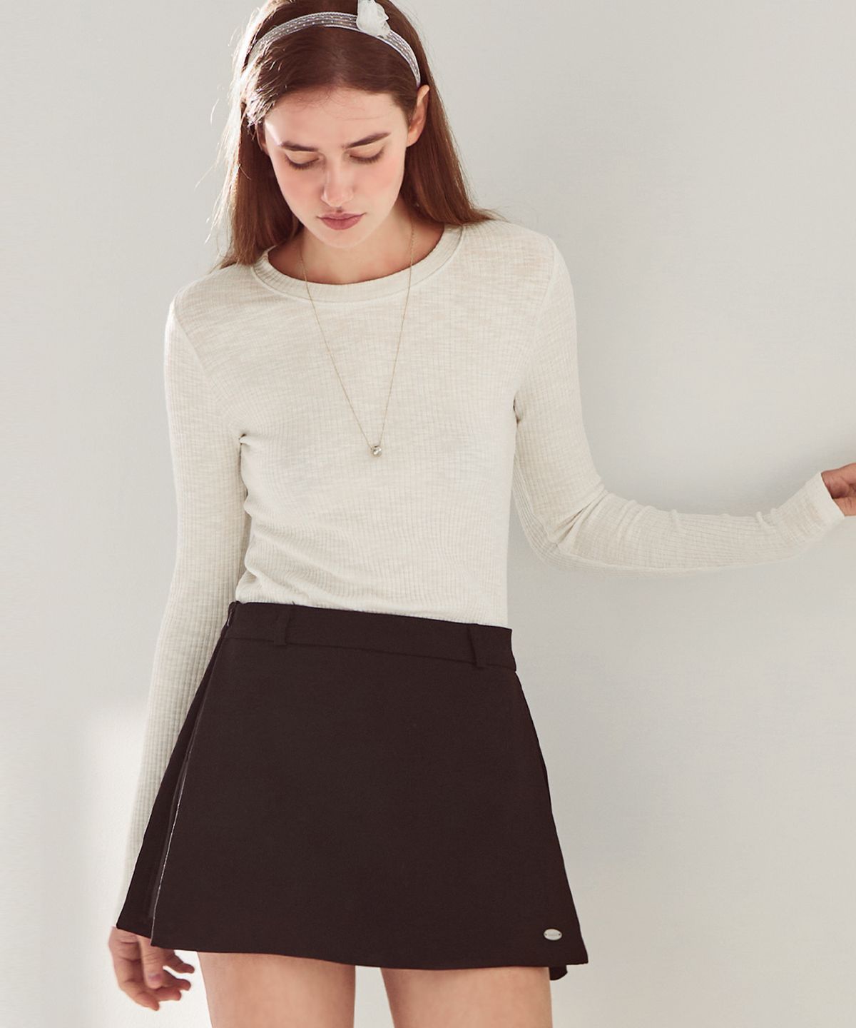 슬로우롤리(SLOWLOLLI) Calm rib basic tee_4 Colors