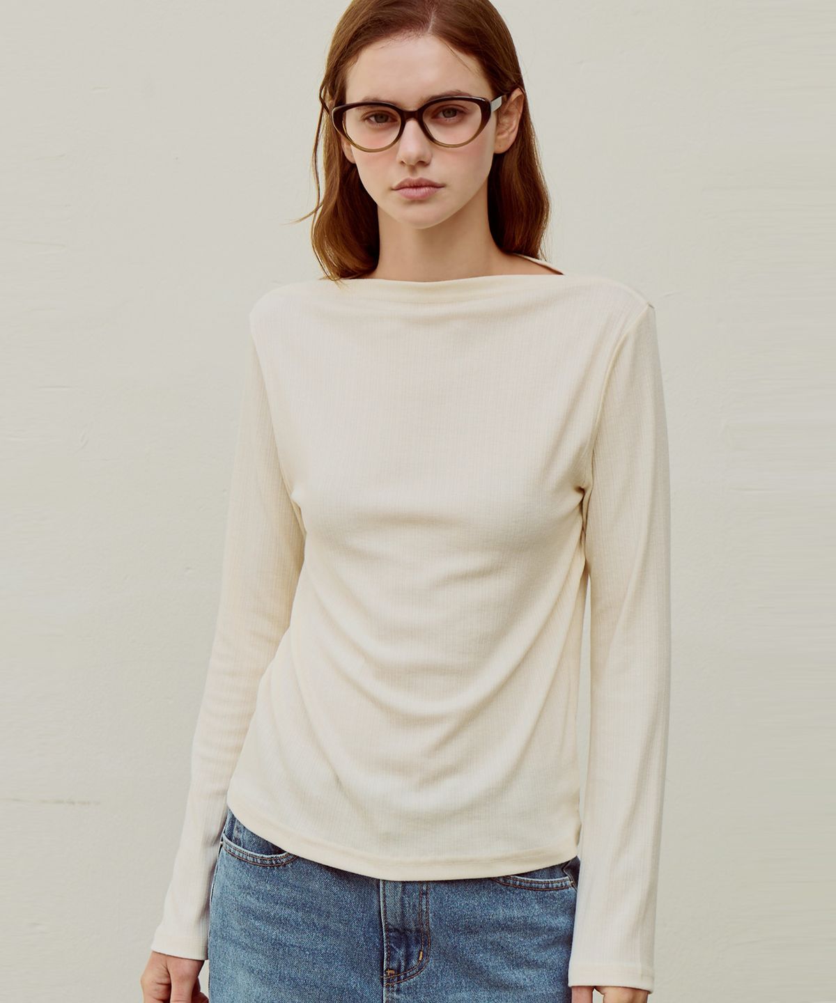 슬로우롤리(SLOWLOLLI) Boatline tencel t-shirt_4 Colors