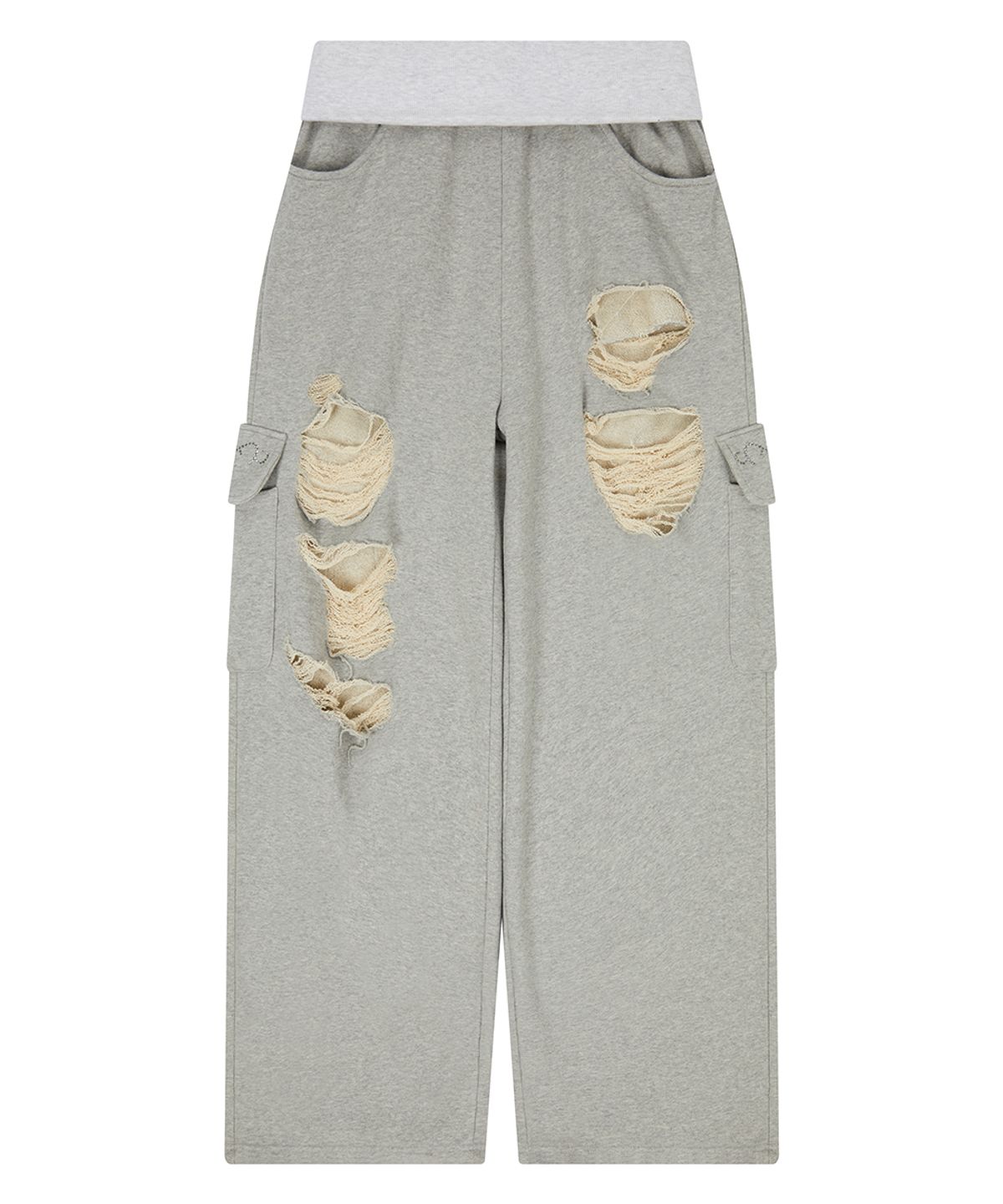 러브이즈트루(LUVISTRUE) EL DAMAGE COLORING TRAINING PANTS(GRAY)
