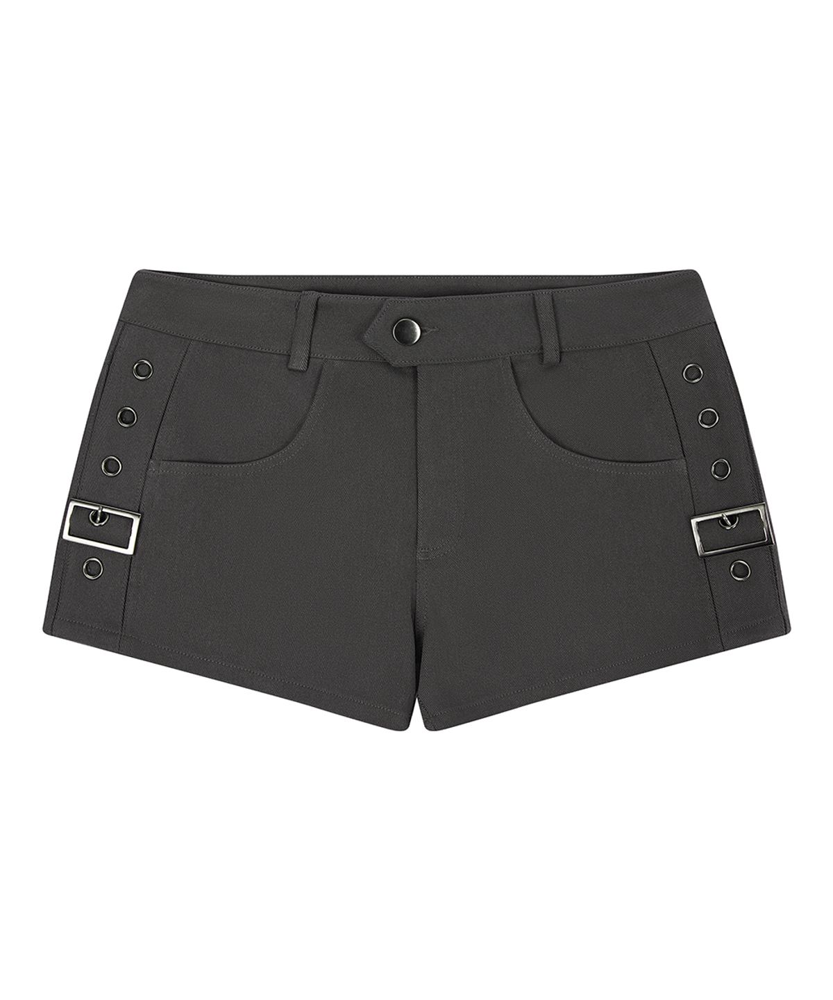 러브이즈트루(LUVISTRUE) EL POCKET PATCH BELT SHORTS(CHARCOAL)