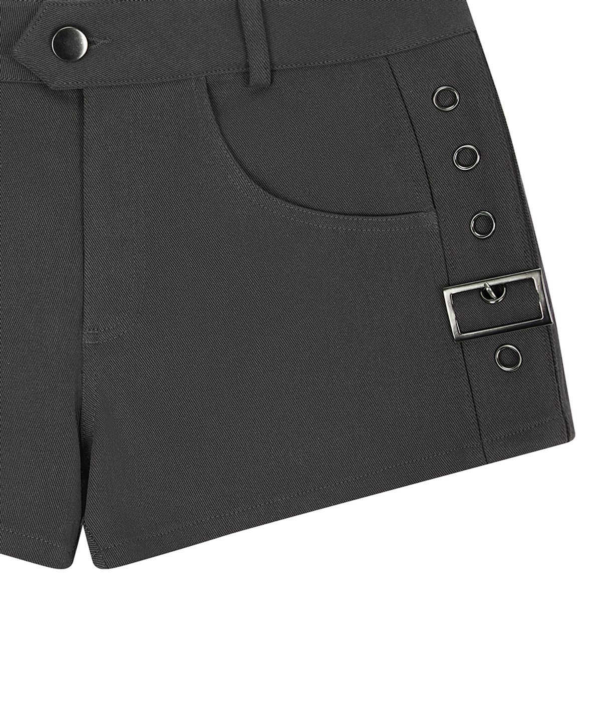 러브이즈트루(LUVISTRUE) EL POCKET PATCH BELT SHORTS(CHARCOAL)