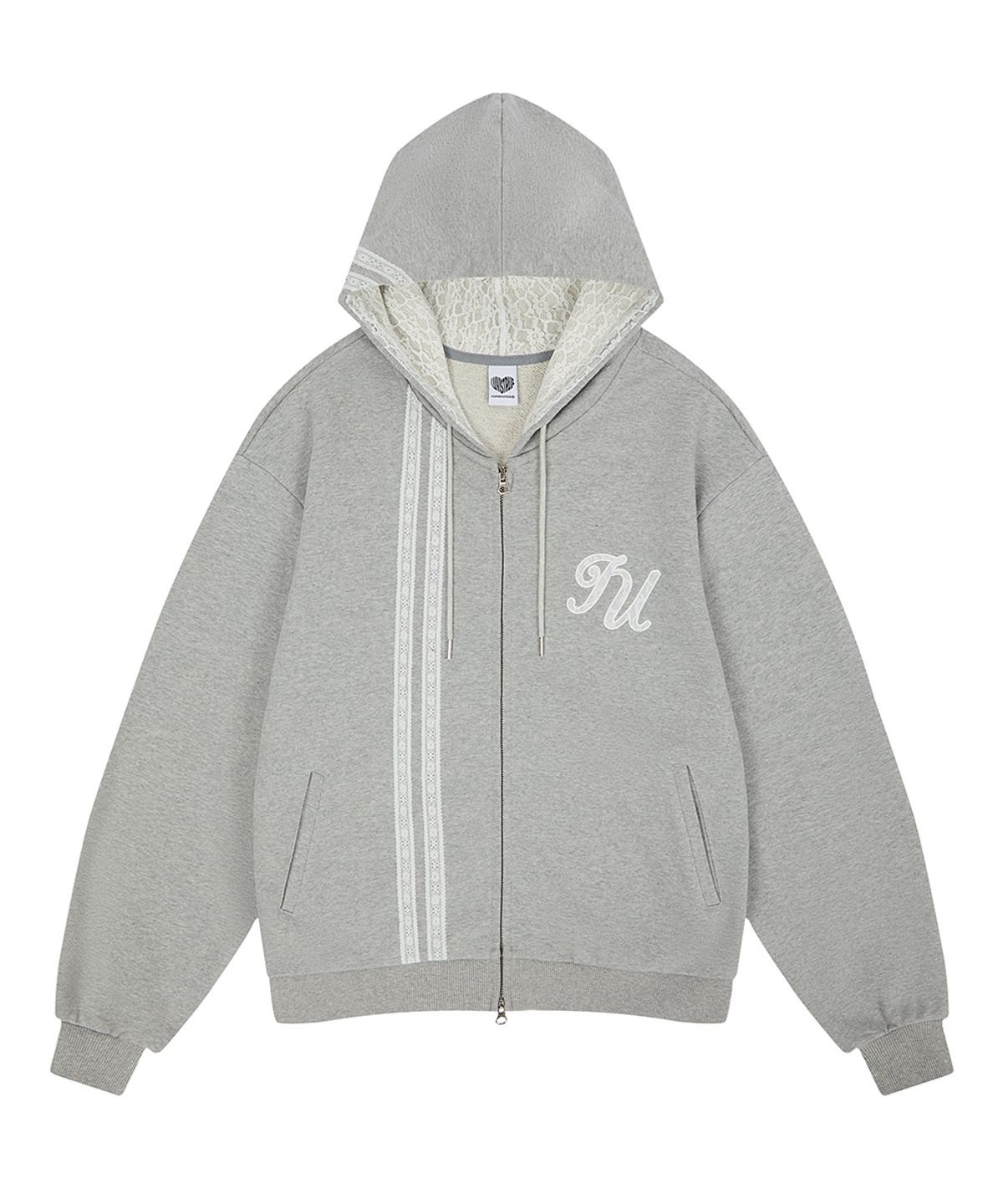 러브이즈트루(LUVISTRUE) EL LACE HOOD ZIP UP(GRAY) - 사이즈 & 후기 