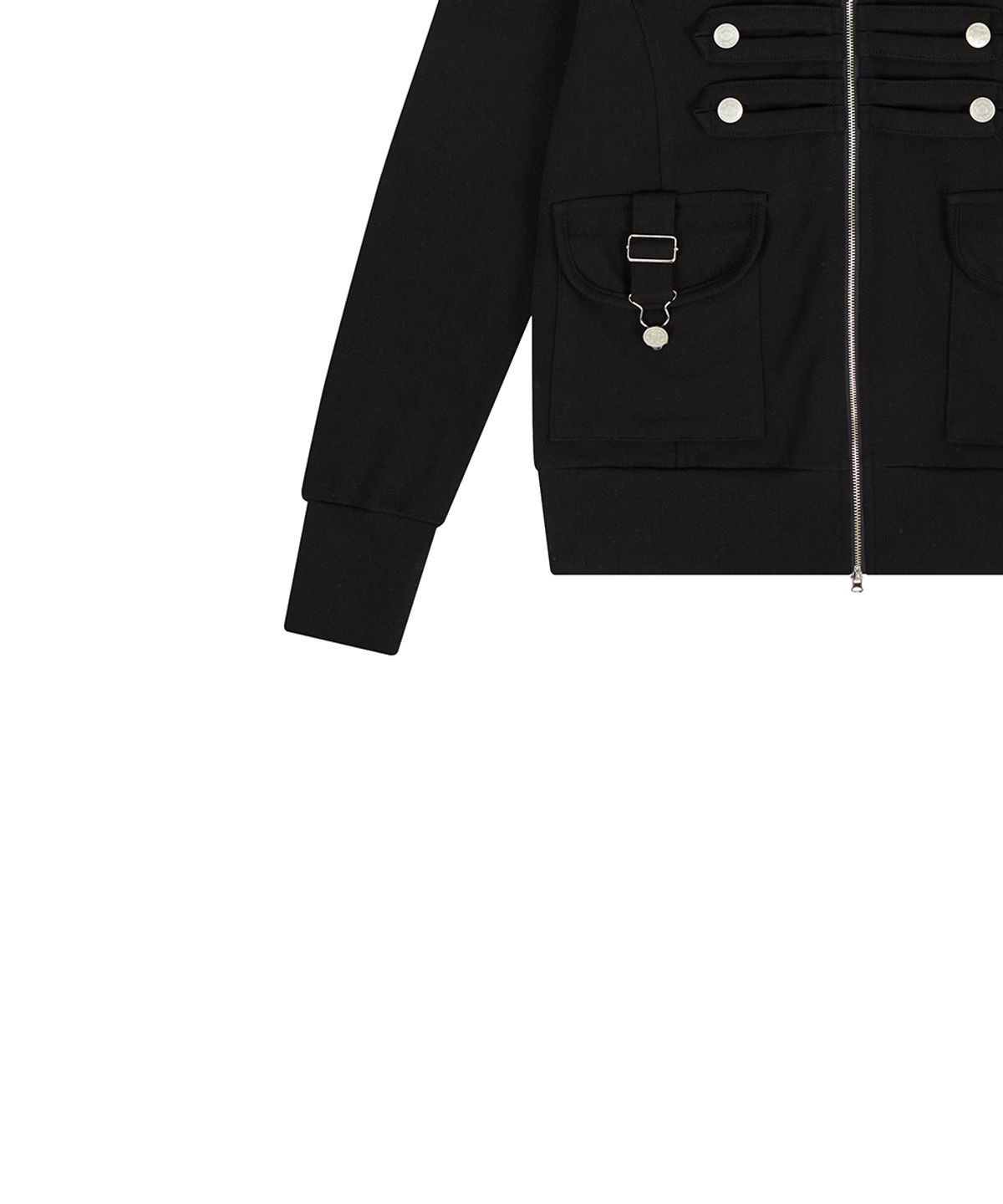 러브이즈트루(LUVISTRUE) EL PIRATE HOOD ZIP UP(BLACK)