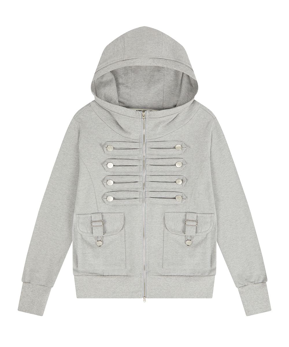 러브이즈트루(LUVISTRUE) EL PIRATE HOOD ZIP UP(GRAY) - 사이즈
