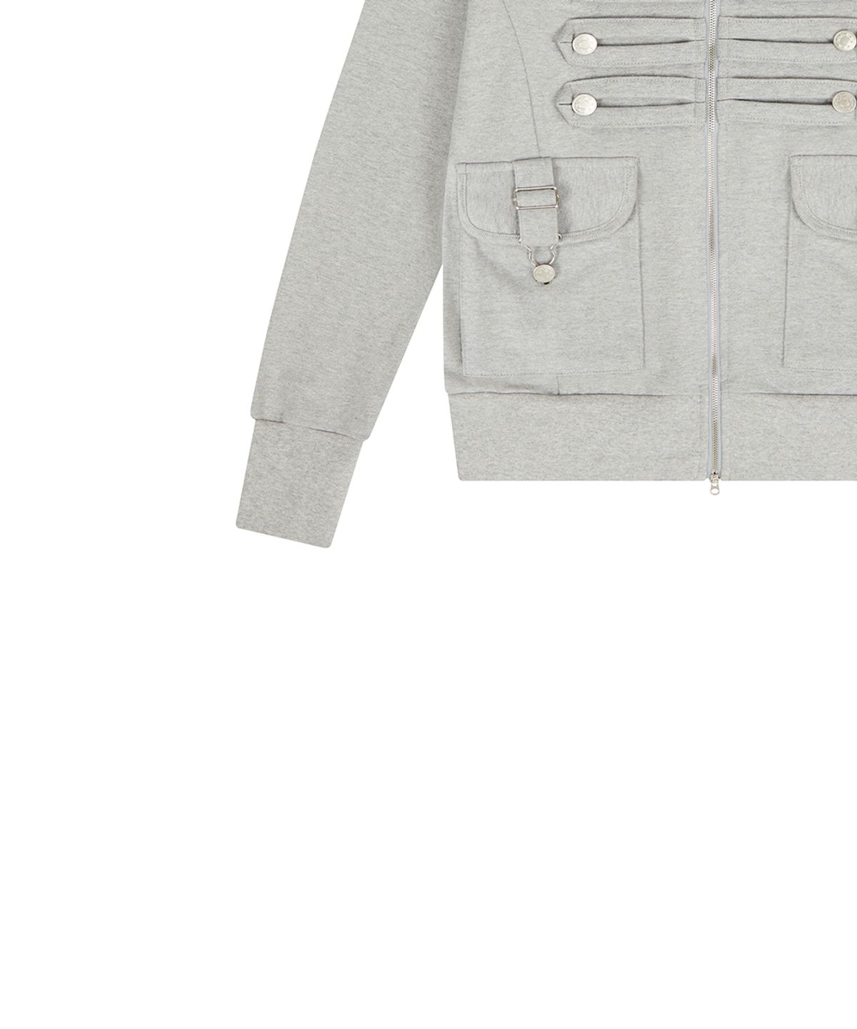 러브이즈트루(LUVISTRUE) EL PIRATE HOOD ZIP UP(GRAY)