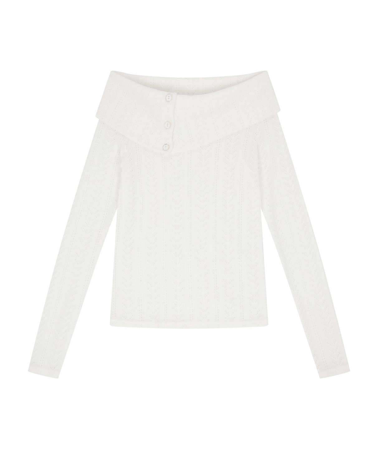 러브이즈트루(LUVISTRUE) EL OFF-SHOULDER KNIT(WHITE)