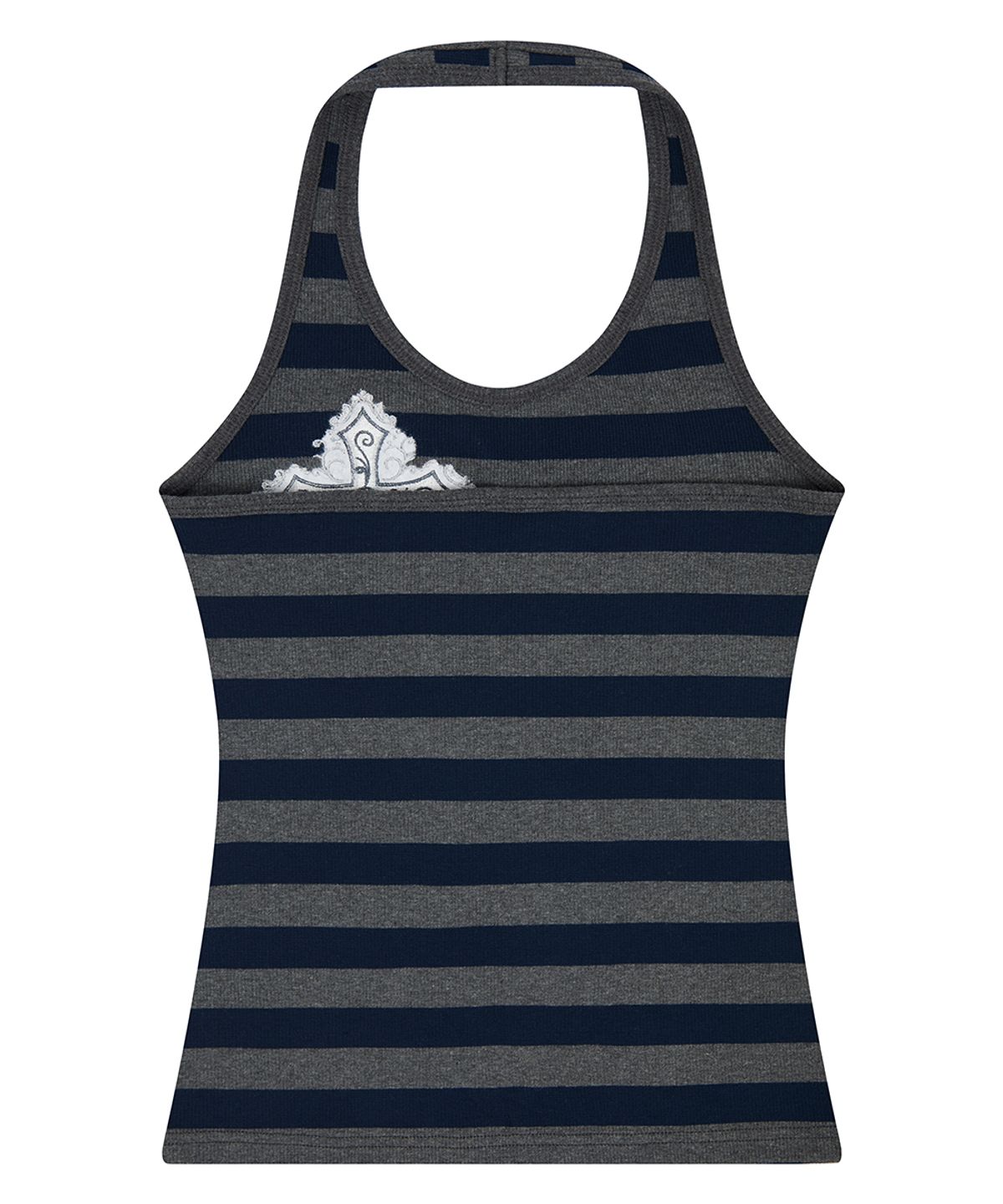 러브이즈트루(LUVISTRUE) EL CROSS HALTER NECK TOP(CHARCOAL)