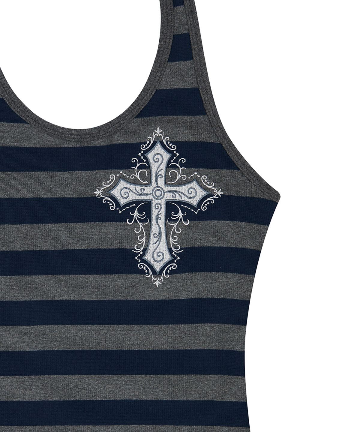 러브이즈트루(LUVISTRUE) EL CROSS HALTER NECK TOP(CHARCOAL)