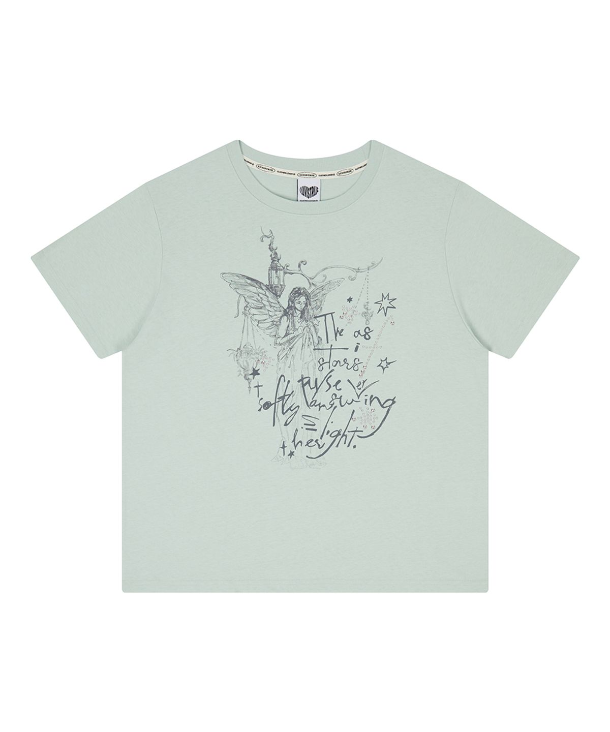 러브이즈트루(LUVISTRUE) EL ANGELIC GRAPHIC TEE(GREEN)