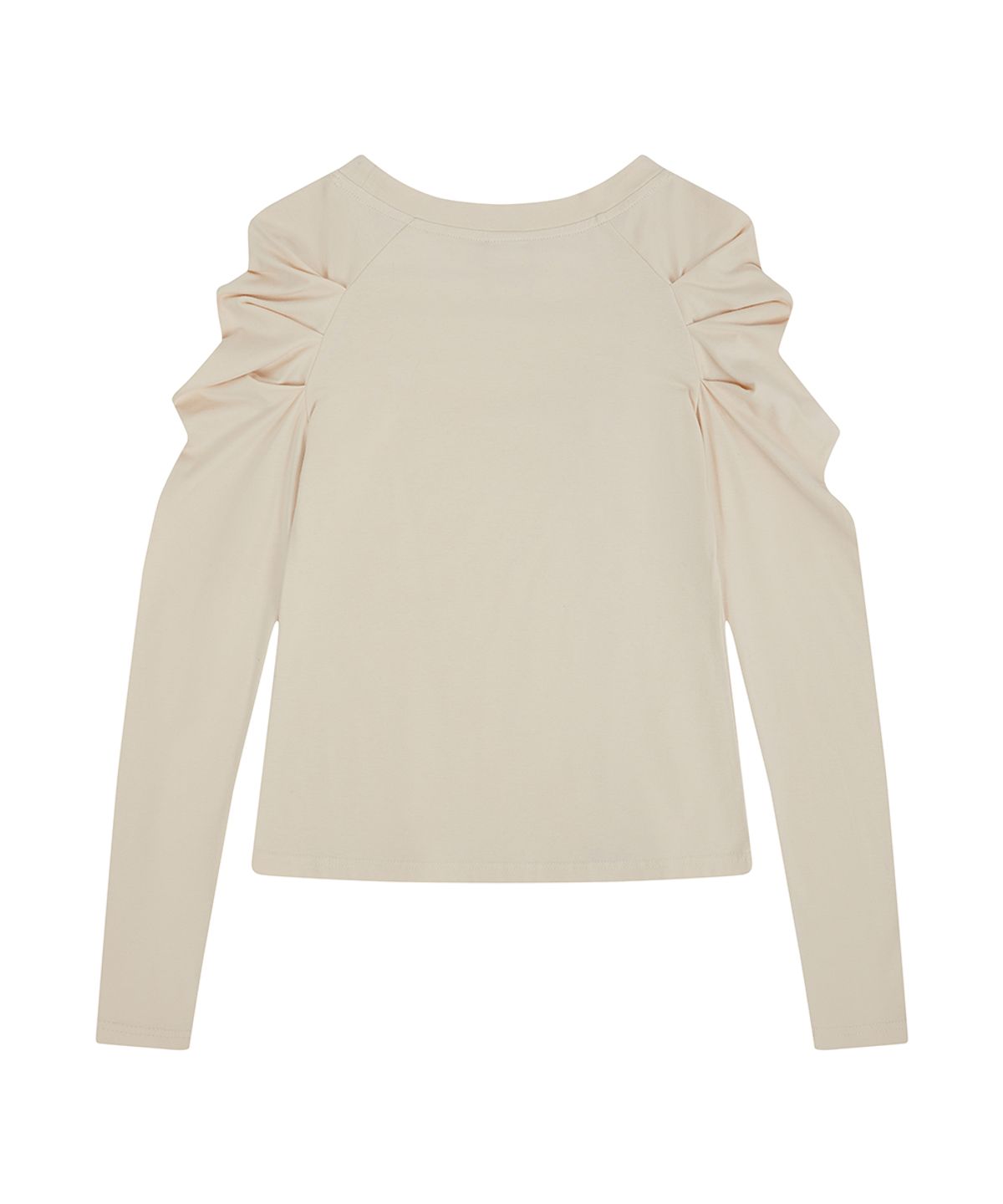 러브이즈트루(LUVISTRUE) EL ROSETTE SHIRRING TEE(CREAM)