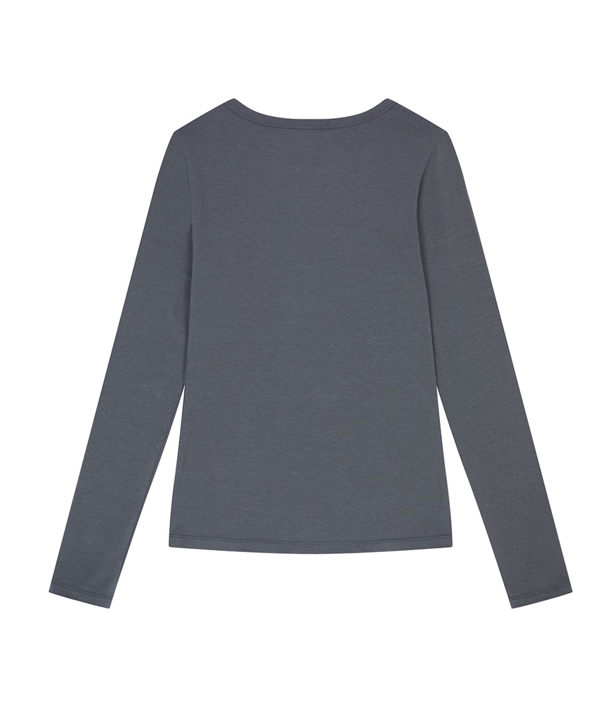 러브이즈트루(LUVISTRUE) EL HENLEY NECK SLEEVE TEE(CHARCOAL)