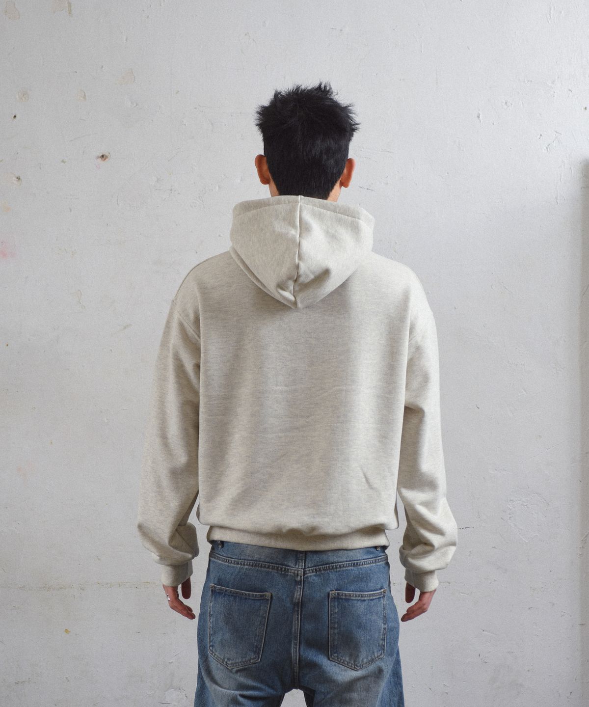 아모우(AMOU) Vintage Horse HOODIE CREAM MELANGE