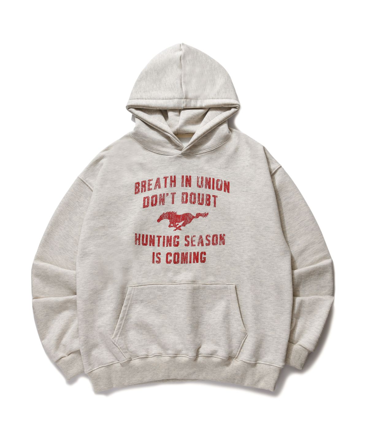 아모우(AMOU) Vintage Horse HOODIE CREAM MELANGE