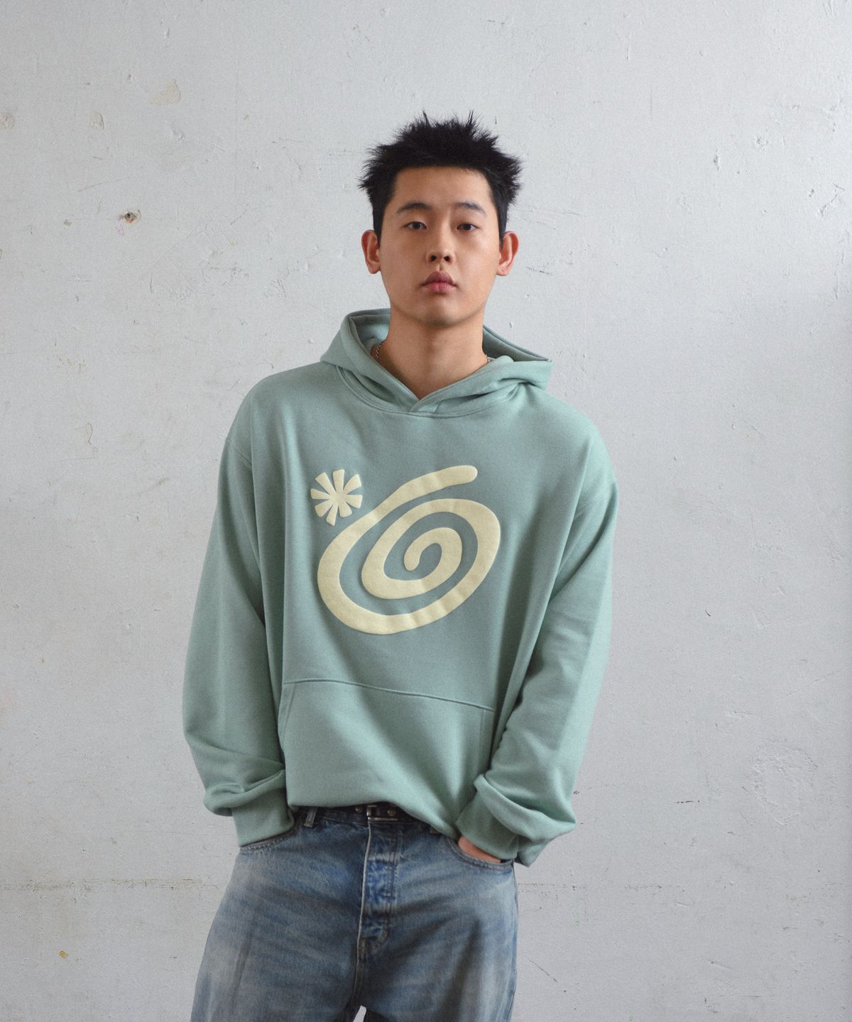 아모우(AMOU) Molly HOODIE LIGHT MINT