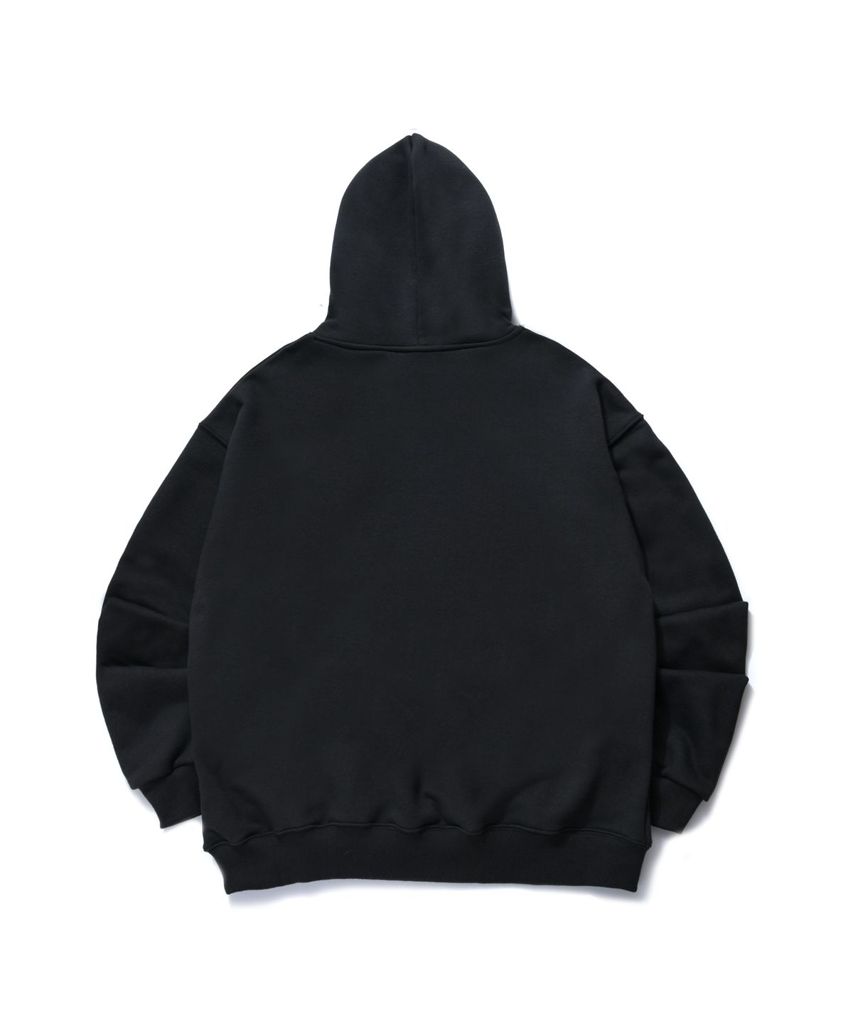 아모우(AMOU) Lettering Circle HOODIE BALCK