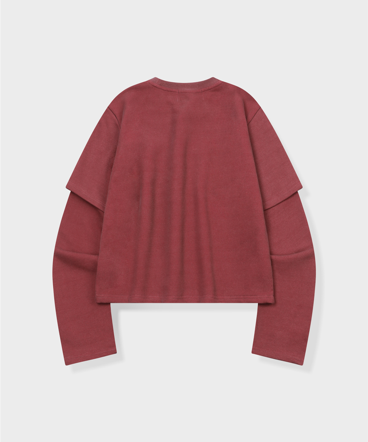글런든(GRUNDEN) SIGNATURE LOGO VINTAGE LAYERED TOP (BURGUNDY)