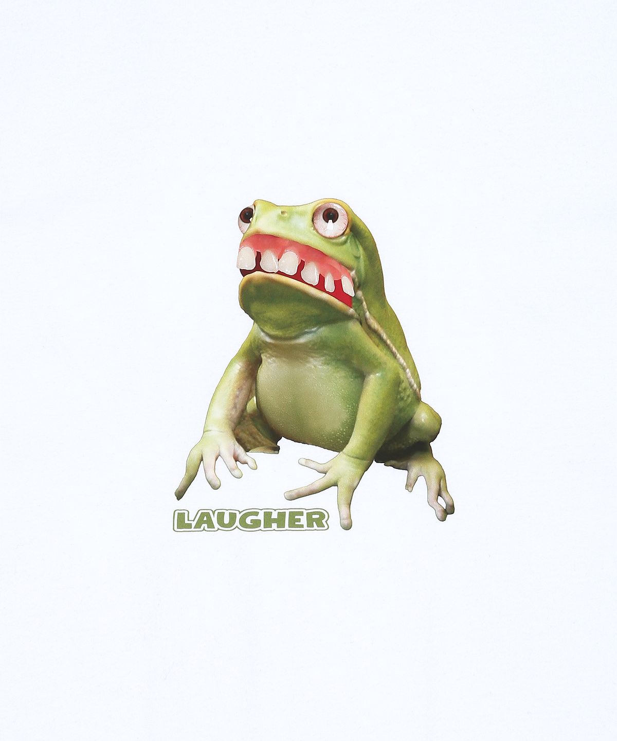 라퍼(LAUGHER) 어글리 프로그 티셔츠 - 화이트