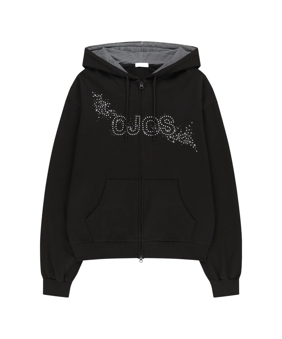 오호스(OJOS) Hotfix Logo Hoodie Zip-up / Black