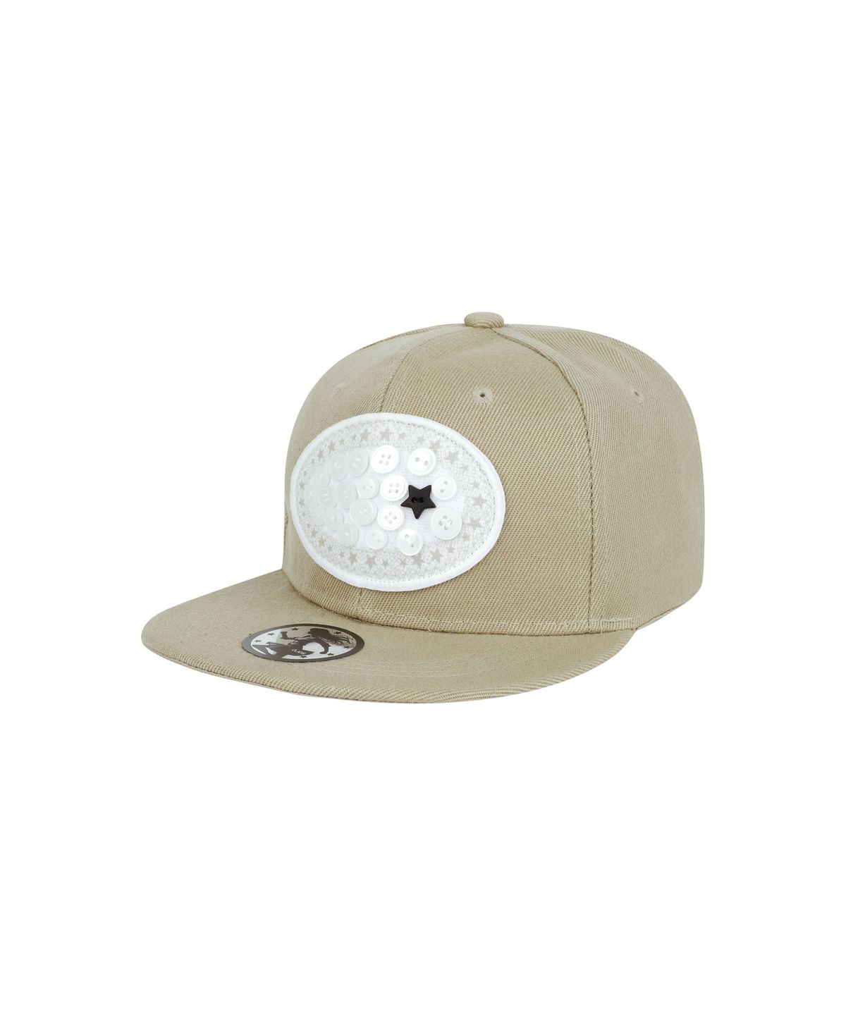 오호스(OJOS) Lace Button Snapback / Beige
