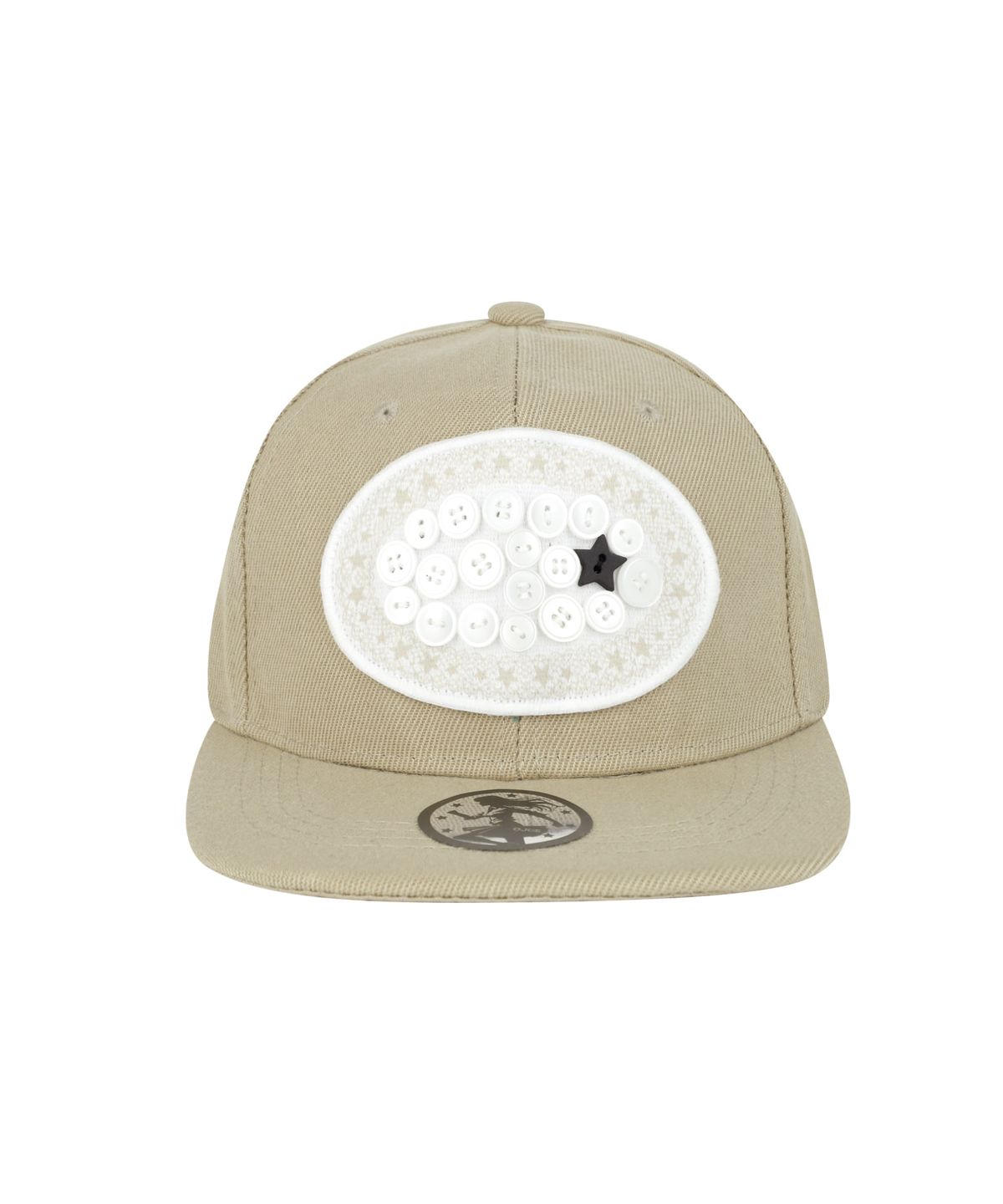 오호스(OJOS) Lace Button Snapback / Beige