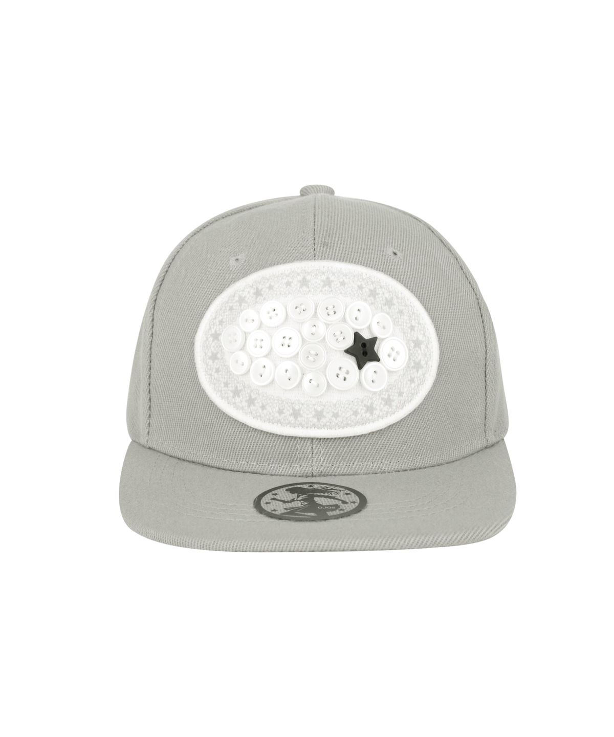 오호스(OJOS) Lace Button Snapback / Grey