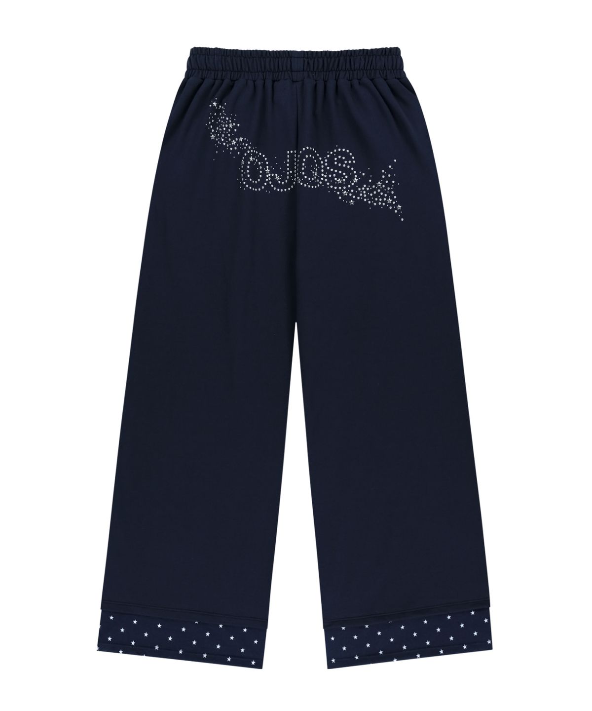 오호스(OJOS) Hotfix Logo Wide Sweatpants / Navy