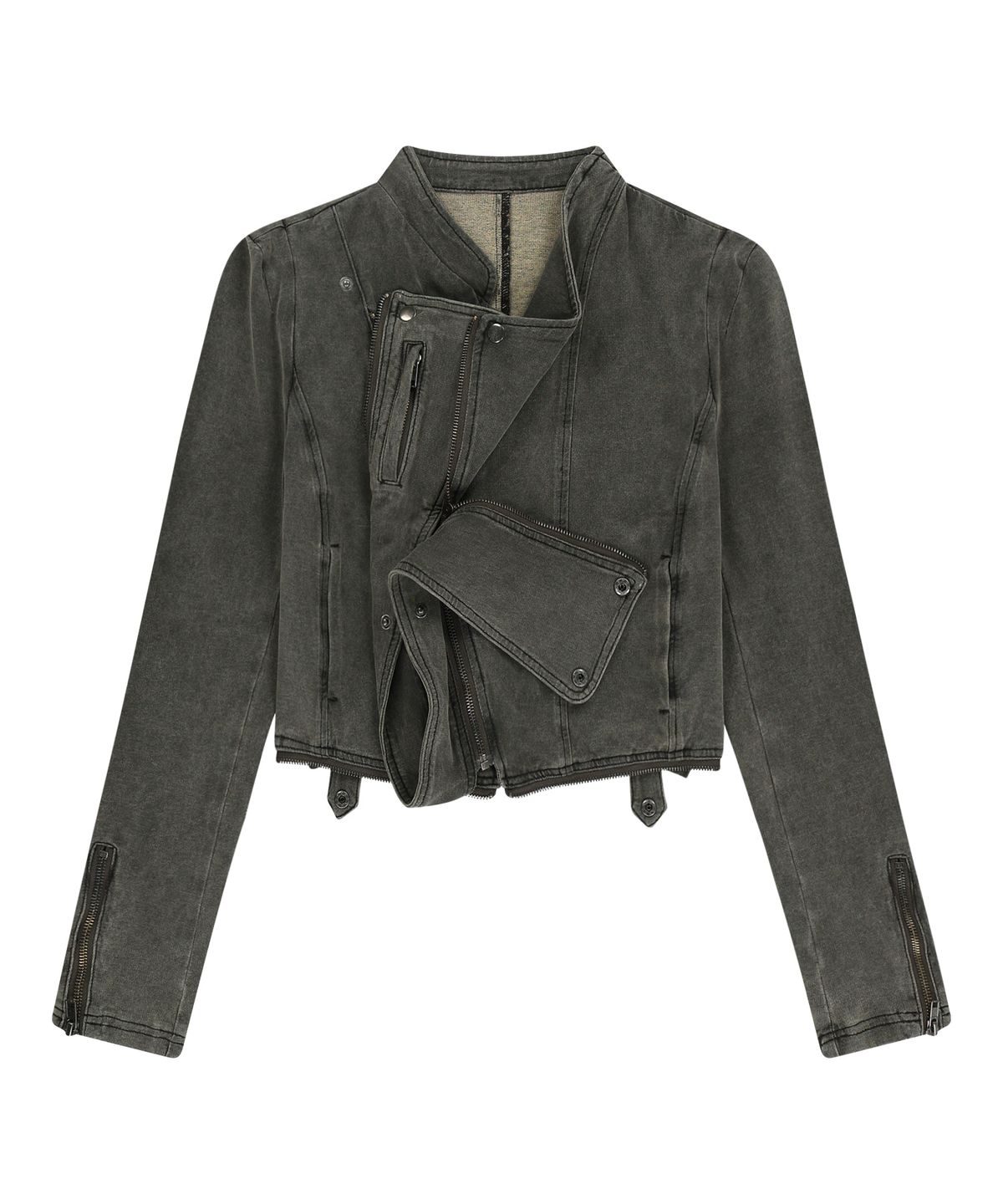 오호스(OJOS) Detachable Span Denim Jacket / Khaki